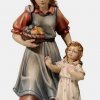 Kostner 083 Krippenfigur Hirtin mit Maedchen   in 12 cm 71,90 € in 9,5 cm 51,30 €